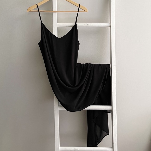 NWT Show Me Your Mumu S Black Jolie Sheer Slip Dress Maxi Chiffon Low Back - Picture 4 of 13